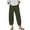 Green, variant on WIZUTIZ Palazzo Pants for Women Casual Ultra Thin Relaxed Loose Wide Leg Sweatpants Spandex Elastic High Rise Slacks Pants Solid Asymmetrical Cropped Trousers for Teen Girls Office Shopping Gray