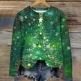 thumbnail image 5 of Lorytime Sweatshirts for Girls with Bows Boys Christmas Tree Star Shirt Crew Neck Long Sleeve Pullover Festive Tops Green, 5 of 7