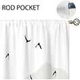 thumbnail image 5 of Green Misty Forest Small Kitchen Curtains Nature Window Treatment Tree Woodland Rod Pocket Cafe Short Curtains for Bathroom Dining Laundry Room Mountain Tier Treatment Drapes 26x36 inch, 5 of 6