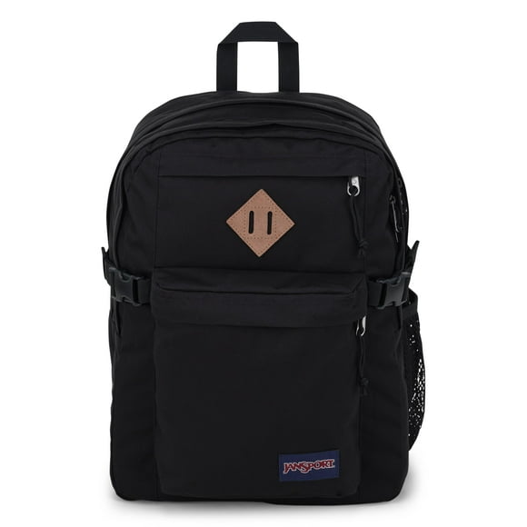 Mochila JanSport para viajes y trabajo en el campus principal con portátil de 15 pulgadas, negra