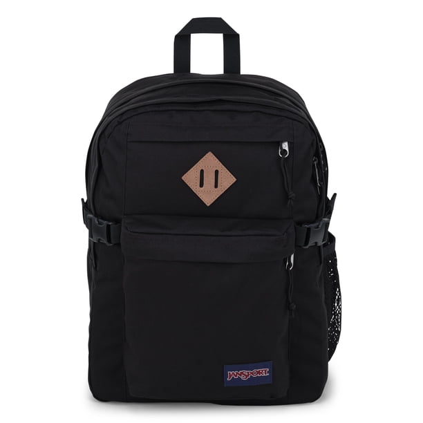 Mochila JanSport para viajes y trabajo en el campus principal con portátil de 15 pulgadas, negra