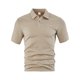 thumbnail image 4 of pstuiky camisetas para hombre, Blusa de manga corta con cuello vuelto y botones transpirables de color liso a la moda para hombre camisas casuales para hombre m, 4 of 5
