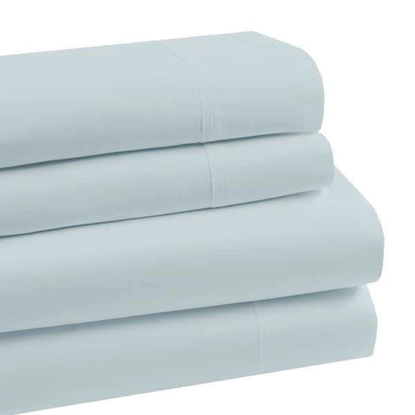 400 Thread Count Cotton Sateen 6Piece Sheet Set Blue / Queen Walmart