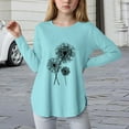 thumbnail image 2 of Zshosam Girls Tshirt Girls Raglan Length Sleeve T Shirts Fashion Fall Crew Neck Cute Tops Color Block Long Sleeve Size 11T 12T,(Mint Green 11-12 Years), 2 of 4