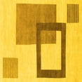 thumbnail image 1 of Ahgly Company Indoor Square Solid Yellow Modern Area Rugs, 6' Square, 1 of 4