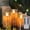 Gold, variant on Lasumora Flameless Glass Candles with Remote and Timer, Battery Operated Moving Wick LED Blackset of 3 Candles for Wedding Indoor Holiday Decor
