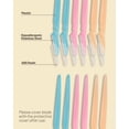 thumbnail image 4 of Dermaplane Razor, 60 Pcs Face Razors for Women and Men, Multipurpose Eyebrow Razor, Dermaplaning Tool for Face by MoHern, Multi-Color (60 Pcs), 4 of 10