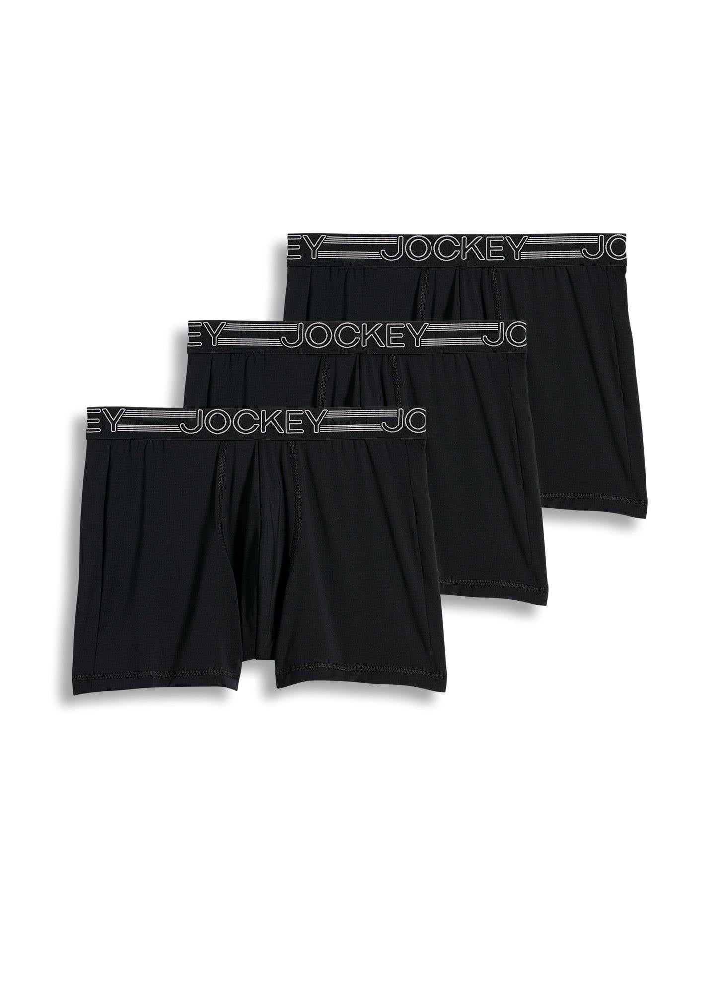 Jockey Mens Active Microfiber Boxer Brief 3 Pack