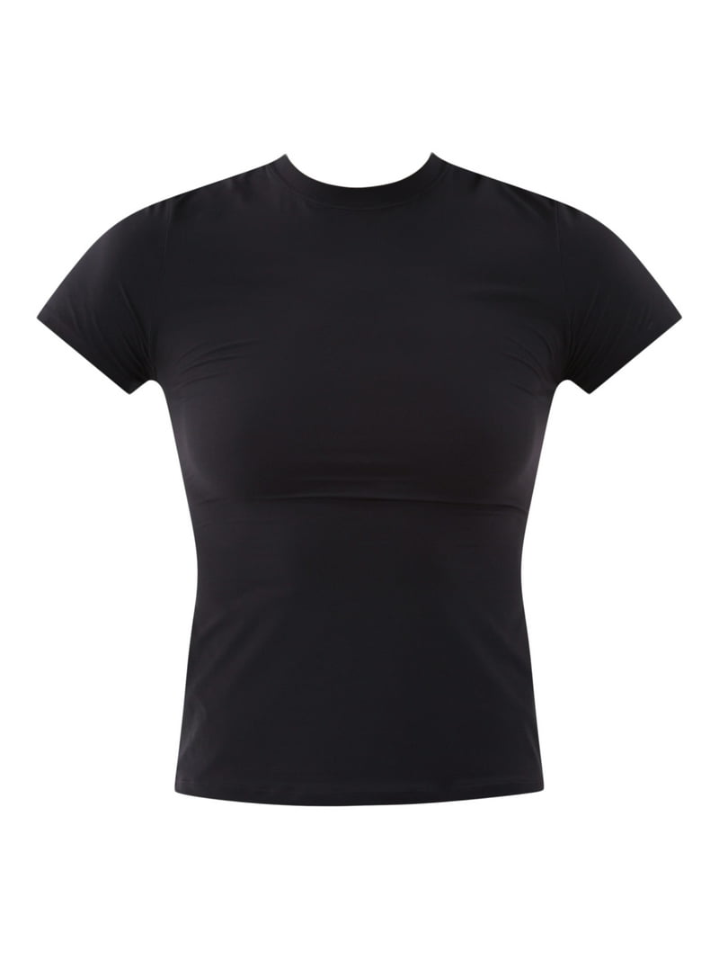No Boundaries Fitted Stretch Short Sleeve T Shirt for Women, All
