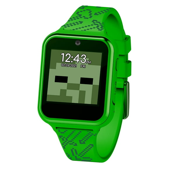 Accutime - Reloj interactivo para niños Minecraft Multifunción Pantalla LED Accutime MIN4045