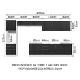 thumbnail image 3 of Cocina Integral Modular Madesa Lux 400cm BN, 3 of 5