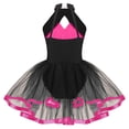 thumbnail image 5 of iiniim Girls Sequined Ballet Tutu Dress Sleeveless Halter Neck Sparkly Jazz Cha Cha Dance Stage Performance Rose 8, 5 of 7