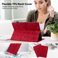 thumbnail image 4 of GSFY for 2024 iPad Pro 11 inch Case M4 (5th Generation), PU Leather Magnetic Closure Protective Folio Stand Cover with Pencil Holder Multiple Viewing Angles for iPad Pro 11 5th Gen - Red Bloom, 4 of 9