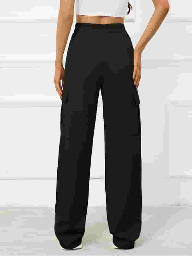 【Anyone more】Hise cargo long wide pants Chiclily Women's Wide Leg Pants High Waisted Cargo Pants
