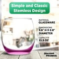 thumbnail image 4 of Mikonos Stemless Wine Glasses 11.5 oz. Set of 10, Bulk Pack - Restaurant Glassware, Perfect for Red Wine, White Wine, Cocktails - Pink, 4 of 5