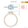 thumbnail image 5 of ANGARA Natural Bezel-Set Oval 1 ct Aquamarine and Diamond Ring in 14K Rose Gold for Women (Size-8x6mm) | March Birthstone, Birthday, Anniversary, Jewelry Gift for Women | Natural Aquamarine Ring, 5 of 9
