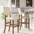 thumbnail image 5 of Furniture of America Sinuata Fabric Upholstery Dining Chair - Natural (Set of 2), 5 of 9