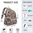 thumbnail image 6 of Red Plaid Dog Jigsaw Puzzle Backpack for School,Cute School Bag,Schoolbag with Adjustable Shoulder Straps & Padded Back,13.4"x11"x4.7", 6 of 6