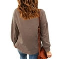 thumbnail image 5 of Blouse Décontractée pour Femmes, Blouse à Manches Longues Haute Couleur Unie Hauts à Manches Longues Blouse Performance Finement Réglée, 5 of 5