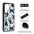 thumbnail image 2 of WIRESTER Shockproof Soft Rubber Cover Case for Samsung Galaxy S25 Ultra 6.8" 2025, Black White Tuxedo Cat Playful Postures On Pale Aqua Background, 2 of 5
