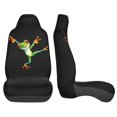 thumbnail image 4 of KAKALAD Dancing Tree Frog Car Accessories Seat Covers Set Vehicle Seat Covers Universal Front Seats Protector 2 Pcs, 4 of 9