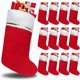 thumbnail image 1 of wonima02 12 Pack Felt Christmas Stockings, 19 Inches Red and White Christmas Stockings Hanging Ornaments, White Cuff with Gold Trim Christmas Stockings for Family Christmas Holiday Decorations, 1 of 1
