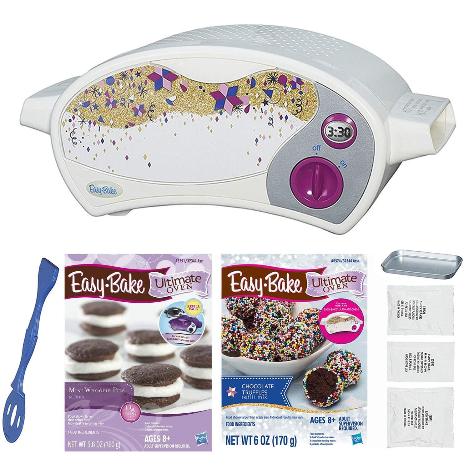 Easy Bake Oven Kit + Woopie Refill + Chocolate Truffle Refill Set