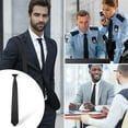 thumbnail image 4 of Guardurnaity Corbata a la moda para hombre, corbatas preatadas, uniformes de corbata de portero de seguridad ajustables, boda, compromiso, Accesorios de disfraces, 4 of 6