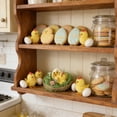 thumbnail image 3 of Cute Easter Chicks Figurines Set, Mini Yellow Chicken Decorations with Eggs & Nest Accents, Spring Tabletop Ornaments for Home & Party, 3 of 6