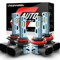 For Chevy Malibu LS 2013-15 9005 H11 LED Headlight High Low Beam Bulbs Upgrade Kit 6000K White 4 Pack