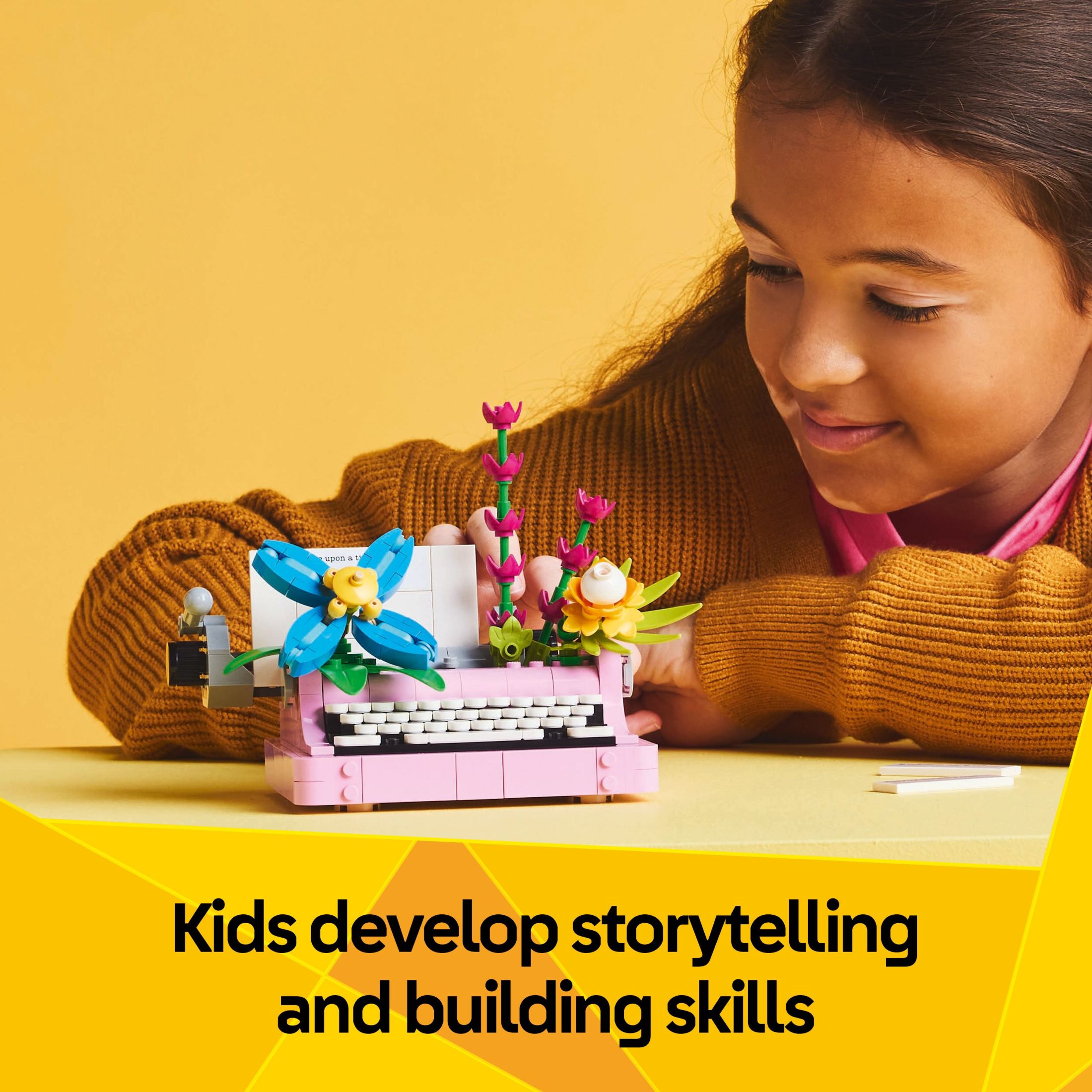 LEGO Creator 3 en 1 Máquina de Escribir con Flores - Juguete de Construcción con 3 Opciones: Máquina de Escribir, Maceta con Bolígrafo y Cuaderno, o Keytar - Regalo de Cumpleaños para Niñas y Niños - 31169 6