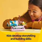 LEGO Creator 3 in 1 Typewriter with Flowers - Building Toy with 3 Building Options, Typewriter, Flowerpot with Pen & Notebook, or Keytar - Birthday Gift for Girls & Boys - 31169