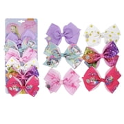 JoJo Siwa 12pcs Hair Bows for Girls ( 2 Set) - 5 Inches Alligator Clips (1)