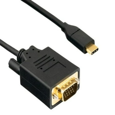 SANOXY Cables and Adapters; 3ft USB 3.1 Type C Male to VGA (1920x1200@60Hz) Male Cable, Black