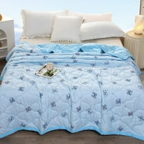 Tyidzon Bedding Quilt Plain Printed Washed Summer Comforter, 39" x 59" Lightweight Soft Comfortable Bedding Comforters for All Seasons