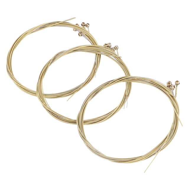Acoustic Guitar Strings, 3 Set Replacement Guitar Strings, Classic Guitar Acoustic Guitar for Folk Guitar 3Set Brass Strings,3Set Rose Copper Strings,3Set Colorful Strings