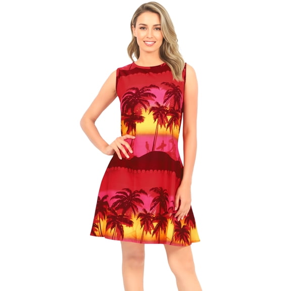 HAPPY BAY Women's Beachwear Swimsuit Coverups Summer Swim Beach Dress Cover ups for Swimwear Women Loose Bathing Suit 0-2 Cherry, Palm Tree