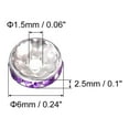 thumbnail image 2 of 100Pack 6mm Rondelle Spacer Beads, Silver Plated Purple Rhinestone Spacer Beads, Round Spacer Loose Beads, 2 of 6