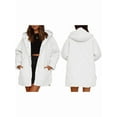 thumbnail image 3 of Long Jackets for Female Fashion Winter Coat for Women Business Casual Diamond Quilted Hooded White M, 3 of 7