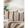 thumbnail image 3 of Outdoor Pillows Waterproof, Brown Striped Bedding Throw Pillows with Insert for Couch Sofa Bed, Modern Minimalist Stripes Farmhouse 12x20 Inch Pillowcases Decorative Camping Patio Pillow Set of 1, 3 of 8
