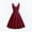 Wine, variant on QUNYINEY Casual Women Dresses Sleeveless Solid A-Line Dress Lace Crew Neck Flowy Midi Sundress