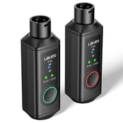 LEKATO 2 Pack for Stereo XLR Wireless Bluetooth Receivers Wireless Adapter 48kHz/24bit 165ft Range Fit for Mixing Console Desk Audio Mixers Speakers DJ PA Systems 15H Battery Life