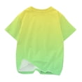 thumbnail image 5 of Odeerbi Toddler Kids Boys Girls Gradient Tops Short Sleeve T-shirt Summer Funny Graphic Shirts 3-14 Years Green, 5 of 5