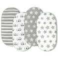 thumbnail image 6 of Egmao Baby Premium Bassinet Sheets Set 4 Pack For Newborn Baby Boys Girls, Gray, 6 of 7