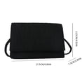 thumbnail image 2 of Bolso de hombro con patrón de piedra para mujer Bolso bandolera de fieltro Bolsos tipo cartera simples (negro), 2 of 3