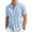 CG07_Blue, variant on Dwellite Men's Linen Button Down Short Sleeve Shirt Casual Spring Summer Solid Color Beach Wedding Shirts 2026 White 2XL