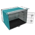 thumbnail image 6 of Botanical Dog Crate Cover, Leaves and Branches Pattern in Monochrome Design Foliage Art, Easy to Use Pet Kennel Cover Small Dogs Puppies Kittens, 7 Sizes, Deep Sky Blue Sea Blue, by Ambesonne, 6 of 6