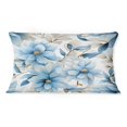 thumbnail image 2 of Designart "Serene Blue Seashore Harmony VI" Floral Printed Throw Pillow, 2 of 5