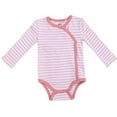 thumbnail image 3 of Clothes Baby Kimono Side Snap Onesies Girl Long Sleeve Bodysuit 6-9 Months Rose, 3 of 4