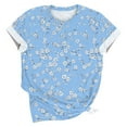 thumbnail image 5 of Ruimatai Womens Floral Graphic T-Shirts Plus Size Vintage Plant Flowers Print Shirt Casual Boho Crew Neck Short Sleeve Tee Tops, 5 of 5